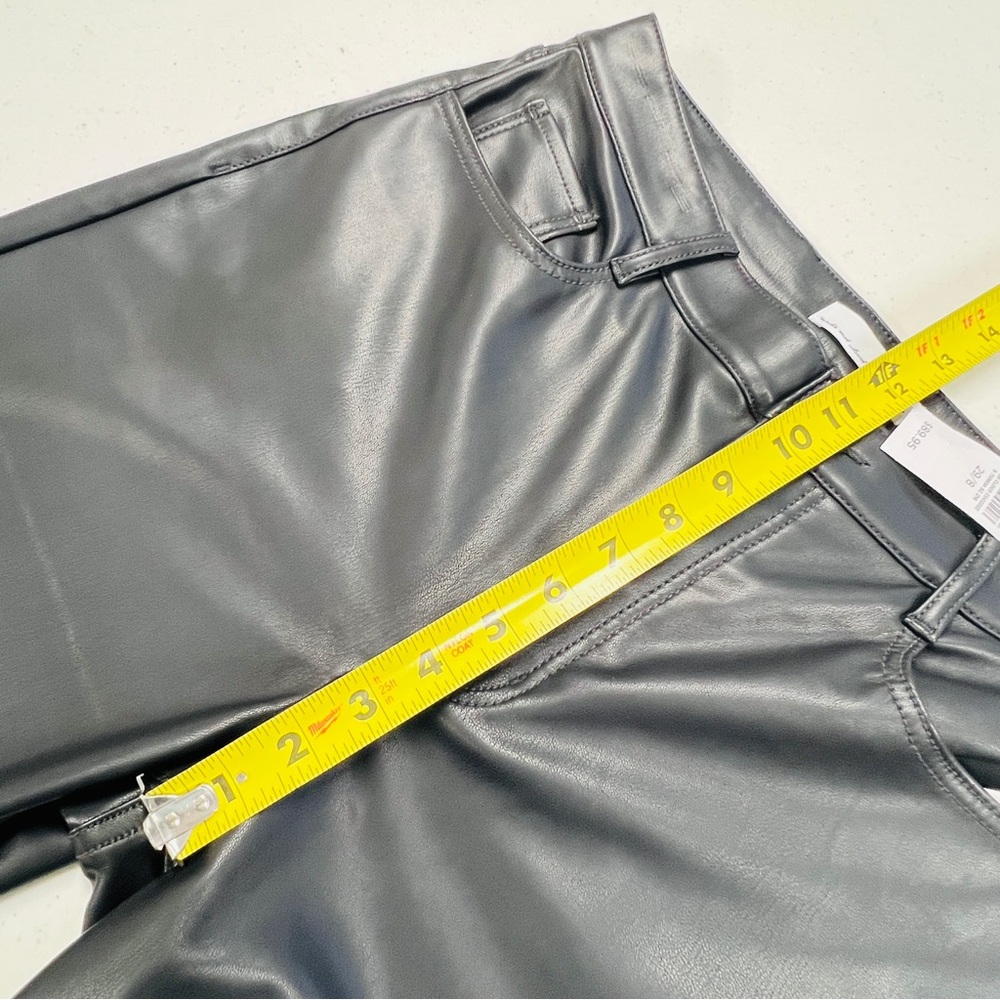 LOFT Five Pocket Straight Pants in Faux Leather 29 - 8 NWT BLACK - Picture 9 of 9